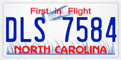 NC license plate DLS7584