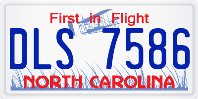 NC license plate DLS7586