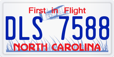 NC license plate DLS7588