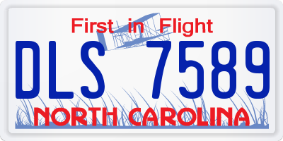 NC license plate DLS7589