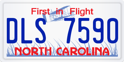 NC license plate DLS7590