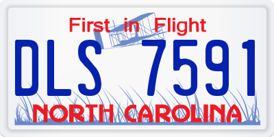NC license plate DLS7591
