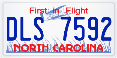 NC license plate DLS7592