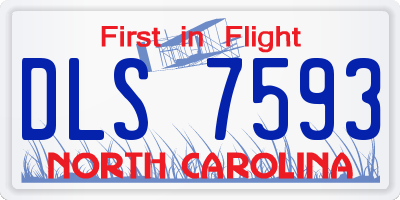 NC license plate DLS7593