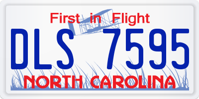 NC license plate DLS7595
