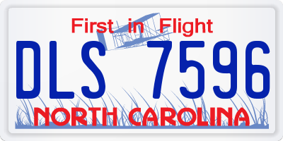 NC license plate DLS7596