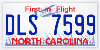 NC license plate DLS7599