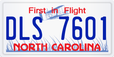 NC license plate DLS7601