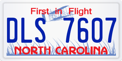 NC license plate DLS7607