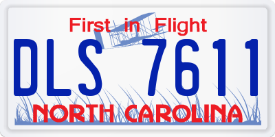 NC license plate DLS7611