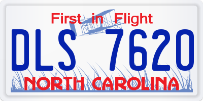 NC license plate DLS7620