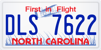 NC license plate DLS7622