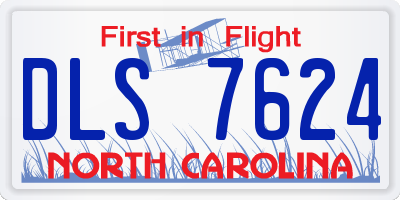 NC license plate DLS7624