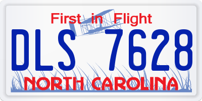 NC license plate DLS7628