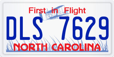 NC license plate DLS7629