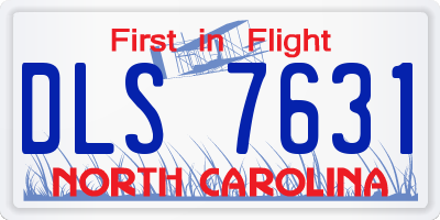 NC license plate DLS7631