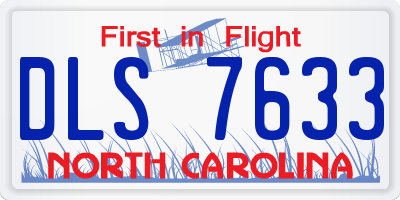 NC license plate DLS7633