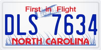 NC license plate DLS7634