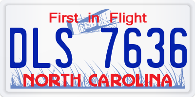NC license plate DLS7636