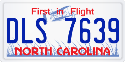 NC license plate DLS7639