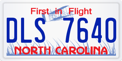 NC license plate DLS7640
