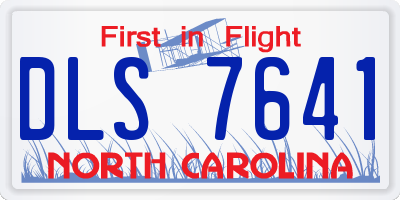 NC license plate DLS7641