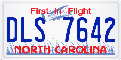 NC license plate DLS7642