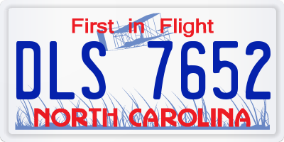 NC license plate DLS7652