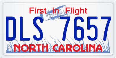 NC license plate DLS7657