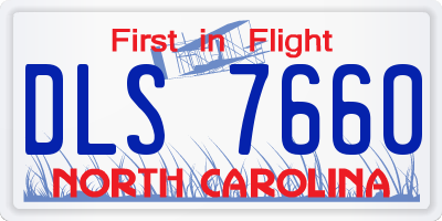 NC license plate DLS7660
