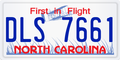 NC license plate DLS7661