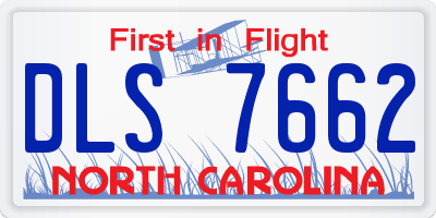 NC license plate DLS7662