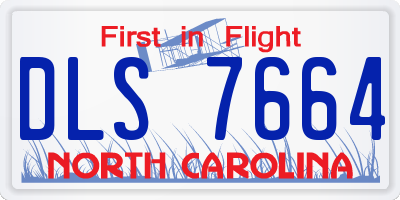 NC license plate DLS7664