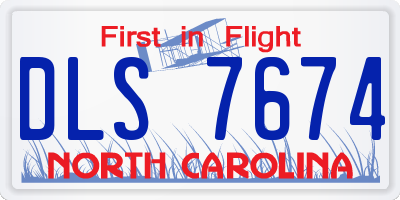 NC license plate DLS7674