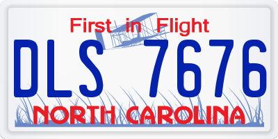 NC license plate DLS7676
