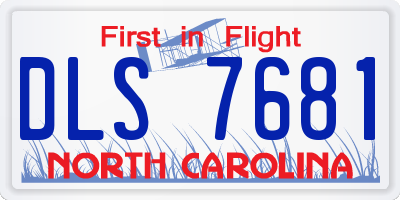 NC license plate DLS7681