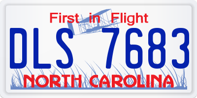 NC license plate DLS7683