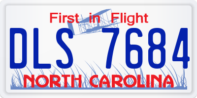 NC license plate DLS7684