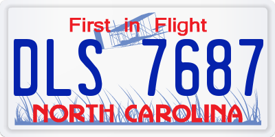 NC license plate DLS7687