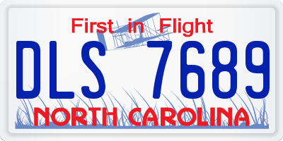 NC license plate DLS7689