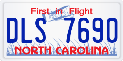 NC license plate DLS7690