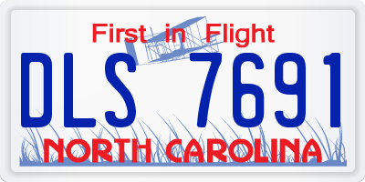 NC license plate DLS7691