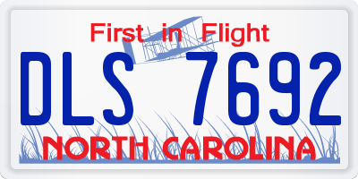 NC license plate DLS7692