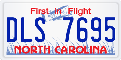 NC license plate DLS7695