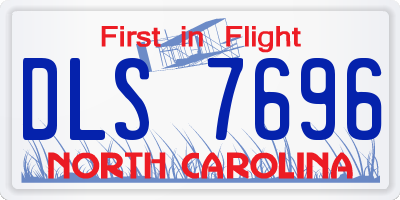NC license plate DLS7696