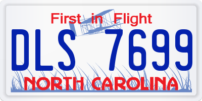 NC license plate DLS7699
