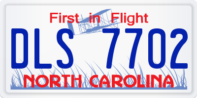 NC license plate DLS7702