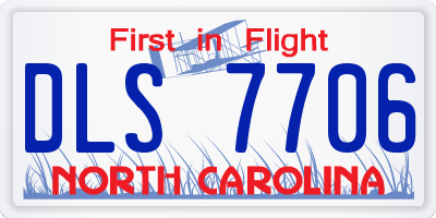 NC license plate DLS7706