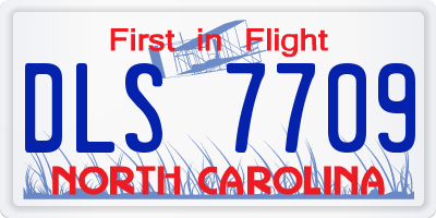NC license plate DLS7709
