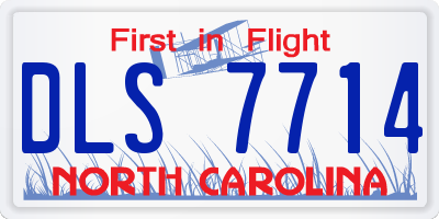 NC license plate DLS7714